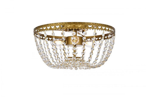 Elegant Lighting Kylie 3 Light Flush Mount Model: 1112F14BR