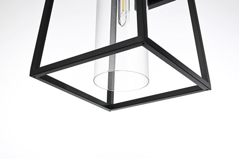 Elegant Lighting Lambert 1 Light Wall sconce W11 Inch E11.5 Inch H18 Inch L1 in Black (1Box) Model: OD346W18BK