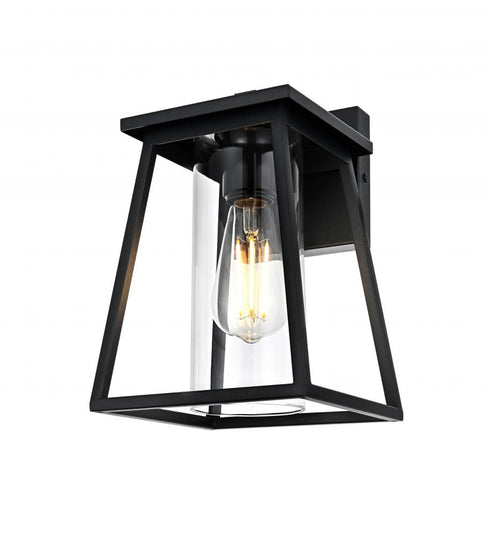 Elegant Lighting Lambert 7 inch Outdoor Pendant in Black Model: OD346W11BK
