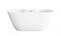 Elegant Lighting Landon 59 inch Bathtub in Glossy White with Brushed Gold Trim Model: BT30559GW-BGD