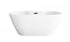 Elegant Lighting Landon 59 inch Bathtub in Glossy White with Brushed Gold Trim Model: BT30559GW-BGD