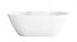 Elegant Lighting Landon 67 inch Bathtub in Glossy White with Brushed Gold Trim Model: BT30567GW-BGD