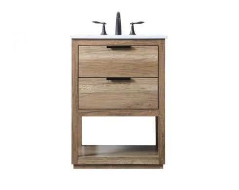 Elegant Lighting Larkin 24 Inch Single Bathroom Vanity in Natural Oak Model: VF19224NT