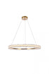 Elegant Lighting Laurel LED 34 inch in Chrome pendant Model: 3506D34C