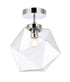 Elegant Lighting Lawrence 1 light black and clear glass flush mount Model: LD2346BK