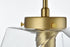 Elegant Lighting Lawrence 10 inch Flush Mount Clear Shade in Satin Gold in Satin Gold and Clear Finish Model: LD2346SG