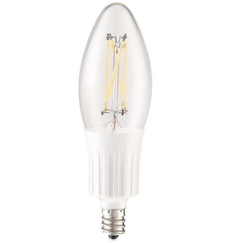 Elegant Lighting LED C35 120V 4 Watt 2700K 400 Lumen 360°E12 DIM CHROME Model: E12B-4-D-27-C