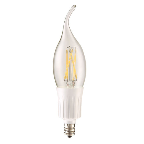 Elegant Lighting LED C35T 120V 4 Watt 2700K 400 Lumen 360°E12 DIM CHROME Model: E12F-4-D-27-C