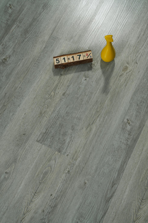 Elegant Lighting Legacy Luxury Vinyl Flooring 7 x 48 x 7mm 20 mil in Ash Grey in Ash Gray Finish Model: LVFGRY03-7-7-V2