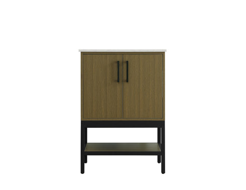 Elegant Lighting Lennox Vanity Cabinet 2Dr 24 Inch x22 Inch x34 Inch in Chestnut Brown Model: VF60724MCB