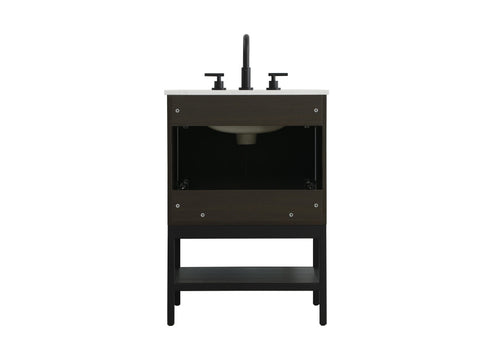 Elegant Lighting Lennox Vanity Cabinet 2Dr 24 Inch x22 Inch x34 Inch in Mocha Brown Model: VF60724MMB