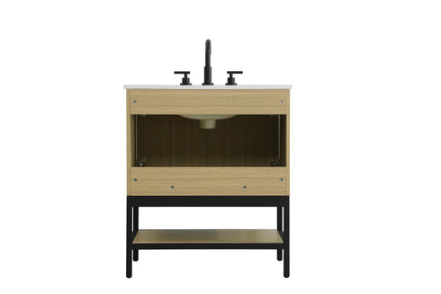 Elegant Lighting Lennox Vanity Cabinet 2Dr 30 Inch x22 Inch x34 Inch in Honey Brown Model: VF60730MHB