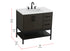 Elegant Lighting Lennox Vanity Cabinet 2Dr2Dw 36 Inch x22 Inch x34 Inch in Mocha Brown Model: VF60736MMB