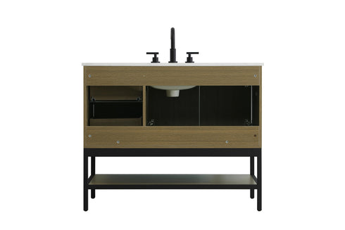 Elegant Lighting Lennox Vanity Cabinet 2Dr2Dw 42 Inch x22 Inch x34 Inch in Chestnut Brown Model: VF60742MCB