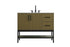 Elegant Lighting Lennox Vanity Cabinet 2Dr2Dw 42 Inch x22 Inch x34 Inch in Chestnut Brown Model: VF60742MCB