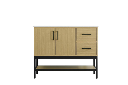 Elegant Lighting Lennox Vanity Cabinet 2Dr2Dw 42 Inch x22 Inch x34 Inch in Honey Brown Model: VF60742MHB