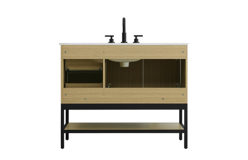Elegant Lighting Lennox Vanity Cabinet 2Dr2Dw 42 Inch x22 Inch x34 Inch in Honey Brown Model: VF60742MHB