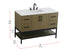 Elegant Lighting Lennox Vanity Cabinet 2Dr4Dw 48 Inch x22 Inch x34 Inch in Chestnut Brown Model: VF60748MCB