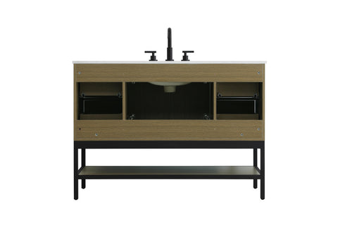 Elegant Lighting Lennox Vanity Cabinet 2Dr4Dw 48 Inch x22 Inch x34 Inch in Chestnut Brown Model: VF60748MCB