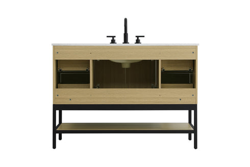 Elegant Lighting Lennox Vanity Cabinet 2Dr4Dw 48 Inch x22 Inch x34 Inch in Honey Brown Model: VF60748MHB