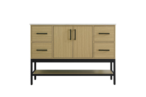 Elegant Lighting Lennox Vanity Cabinet 2Dr4Dw 48 Inch x22 Inch x34 Inch in Honey Brown Model: VF60748MHB
