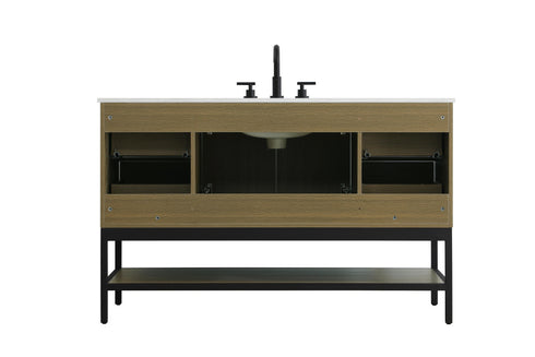 Elegant Lighting Lennox Vanity Cabinet 2Dr4Dw 54 Inch x22 Inch x34 Inch in Chestnut Brown Model: VF60754MCB