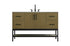 Elegant Lighting Lennox Vanity Cabinet 2Dr4Dw 54 Inch x22 Inch x34 Inch in Chestnut Brown Model: VF60754MCB