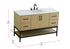 Elegant Lighting Lennox Vanity Cabinet 2Dr4Dw 54 Inch x22 Inch x34 Inch in Honey Brown Model: VF60754MHB