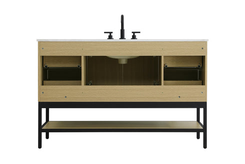 Elegant Lighting Lennox Vanity Cabinet 2Dr4Dw 54 Inch x22 Inch x34 Inch in Honey Brown Model: VF60754MHB