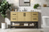Elegant Lighting Lennox Vanity Cabinet 2Dr4Dw 54 Inch x22 Inch x34 Inch in Honey Brown Model: VF60754MHB