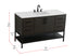 Elegant Lighting Lennox Vanity Cabinet 2Dr4Dw 54 Inch x22 Inch x34 Inch in Mocha Brown Model: VF60754MMB