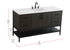 Elegant Lighting Lennox Vanity Cabinet 2Dr4Dw 60 Inch x22 Inch x34 Inch in Mocha Brown Model: VF60760MMB