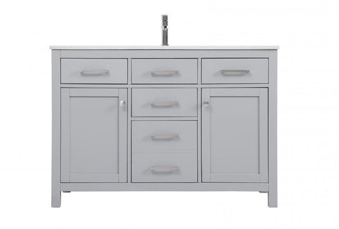 Elegant Lighting Lewis 48 Inch Single Bathroom Vanity in Grey Model: VF23348GR