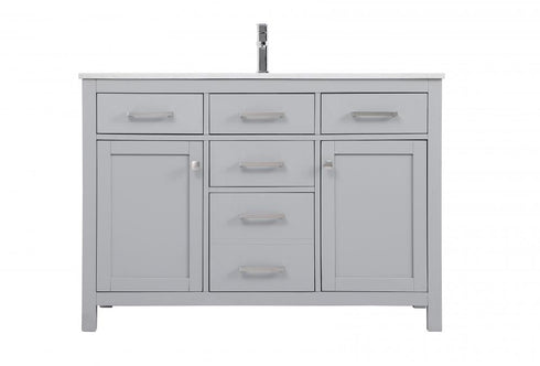 Elegant Lighting Lewis 48 Inch Single Bathroom Vanity in Grey Model: VF23348GR