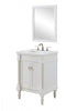 Elegant Lighting Lexington 24 Inch Single Bathroom Vanity in Antique White with Ivory White Engineered Marble Model: VF13024AW-VW