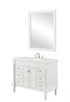 Elegant Lighting Lexington 42 Inch Single Bathroom Vanity in Antique Beige with Ivory White Engineered Marble Model: VF13042AB-VW