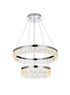 Elegant Lighting Linden 22 Inch Adjustable LED Chandelier in Chrome Model: 2050G22C