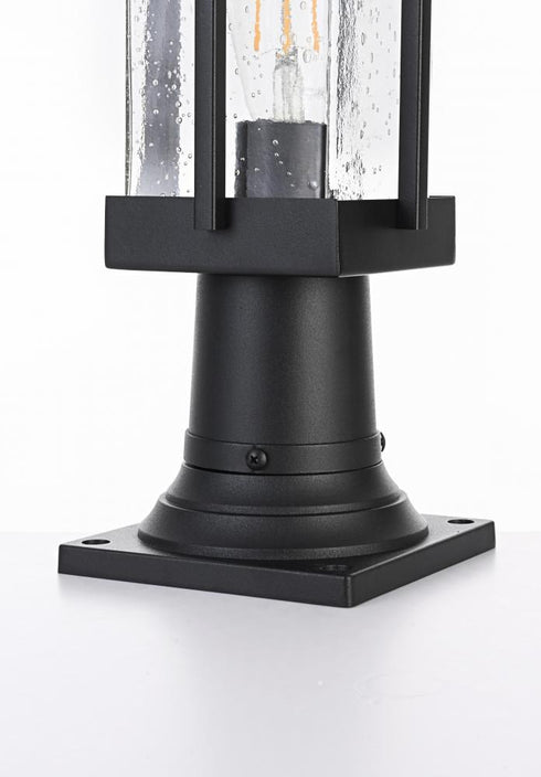 Elegant Lighting Livingston 7 inch Outdoor Pendant in Black Model: OD321P17BK