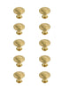 Elegant Lighting Logyn 1.3 Inch Diameter in Brushed Gold Mushroom Knob Multipack (Set of 10) Model: KB2005-GD-10PK
