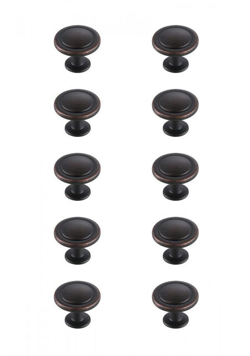 Elegant Lighting Logyn 1.3 Inch Diameter in Brushed Gold Mushroom Knob Multipack (Set of 10) Model: KB2005-GD-10PK
