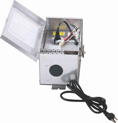 Elegant Lighting LOW VOLTAGE LANDSCAPE TRANSFORMER 300W 120V STAINLESS STEELINPUT: 120VOUTPUT: 0V 12V 13V 14V 15V Model: TF300WST