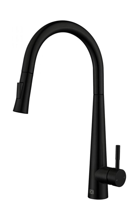 Elegant Lighting Lucas Single Handle Pull Down Sprayer Kitchen Faucet in Brushed Gold Model: FAK-301BGD