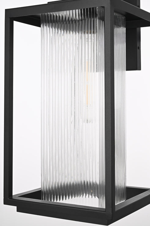 Elegant Lighting Ludlow 1 Light Wall sconce W10 Inch E11.5 Inch H19 Inch L1 in Black (1Box) Model: OD308W19BK