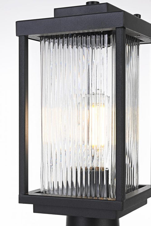 Elegant Lighting Ludlow 7 inch Outdoor Pendant in Black Model: OD308P17BK