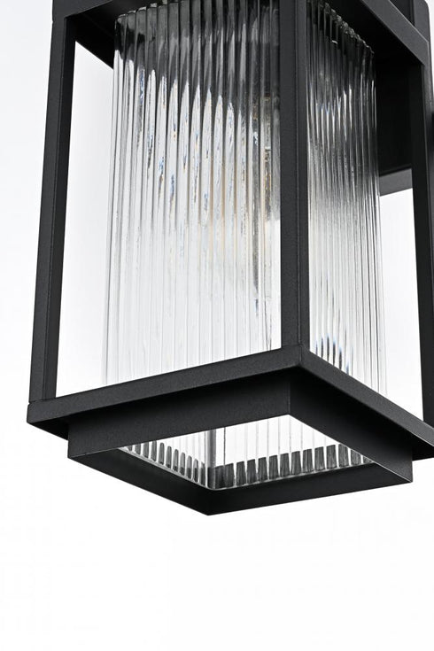 Elegant Lighting Ludlow 7 inch Outdoor Pendant in Black Model: OD308W13BK