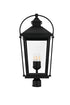 Elegant Lighting Luz 27 inch Outdoor Post light in Black in Black and Clear Finish Model: OD605P27BK