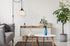 Elegant Lighting Lye Lyle 1 light Black and frosted white glass plug in pendant Model: LDPG6255BK