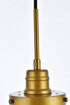 Elegant Lighting Lye Lyle 1 light Brass and frosted white glass plug in pendant Model: LDPG6257BR