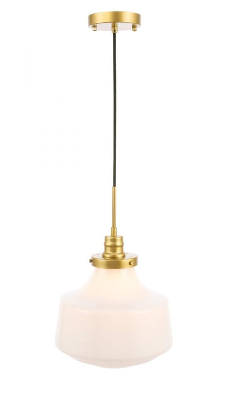 Elegant Lighting Lyle 1 light in Black and Clear seeded glass pendant Model: LD6252BK