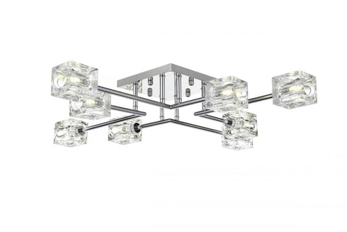 Elegant Lighting Lyra 32 Inch Flush Mount in Black Model: LD920F32BK